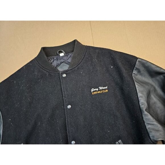 Western Express Driver Jacket Embroidered Varsity Men's L Vantage Wool/Leather - Picture 10 of 16